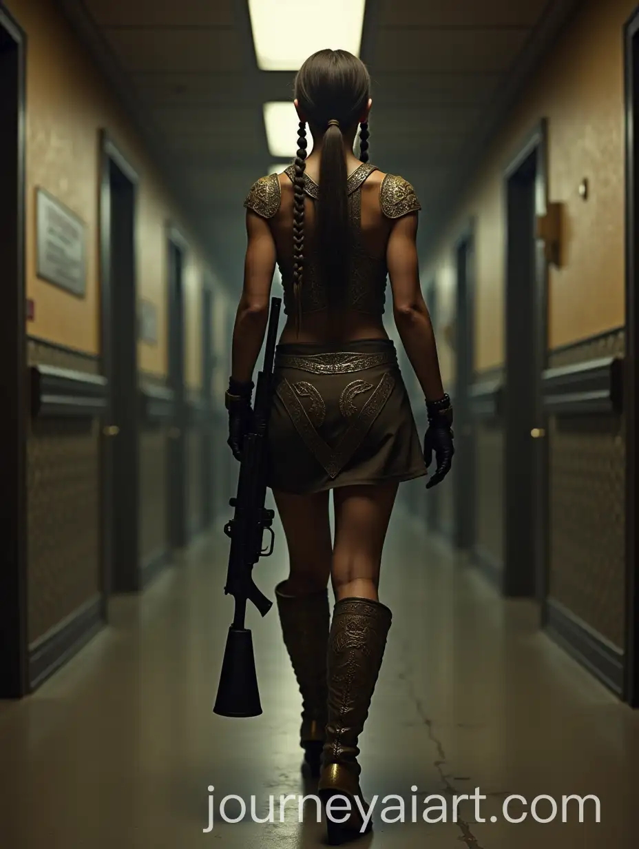 Girl-in-AztecInspired-Noir-Outfit-Holding-Shotgun-After-Mission-Completion