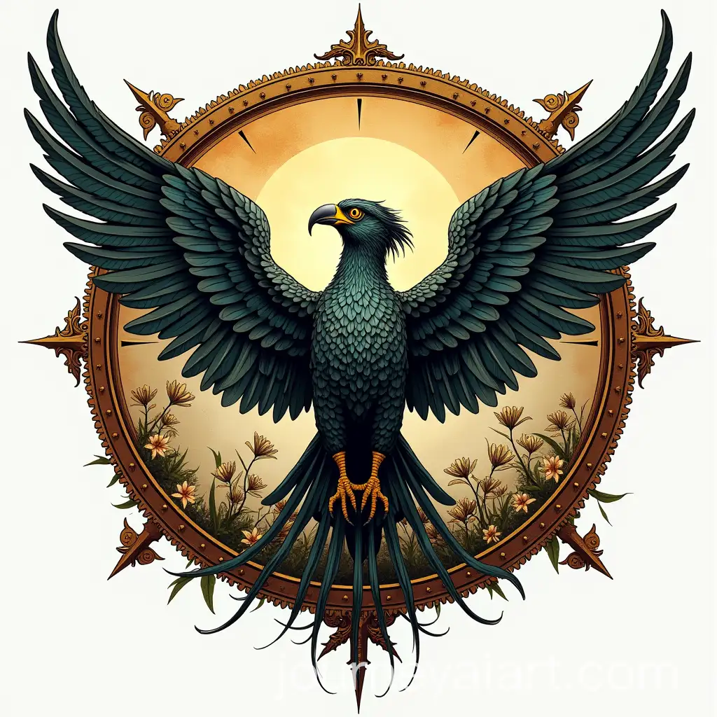 SteampunkInspired-Logo-of-Biologically-Active-Garuda-with-Victorian-Design-Elements