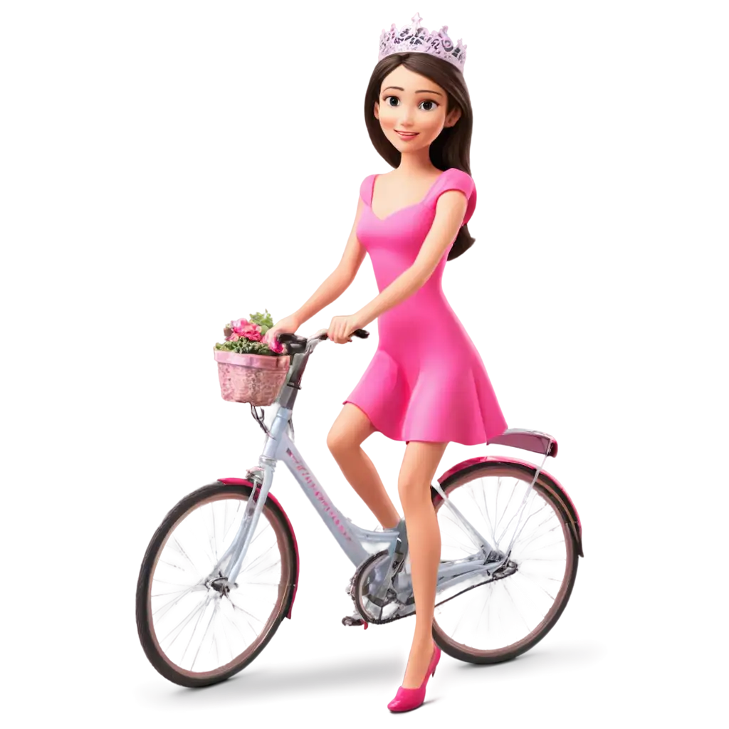 Cycling-Princess-PNG-Image-Graceful-and-Adventurous-Artwork