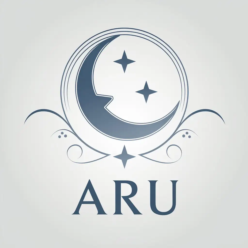 LOGO-Design-for-ARU-Luna-Symbol-in-Minimalistic-Vector-Style-for-Beauty-Spa