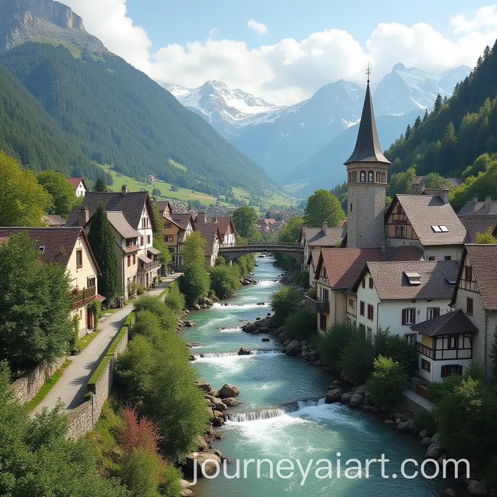 Scenic-Village-in-Maurienne-Valley-with-Traditional-Architecture