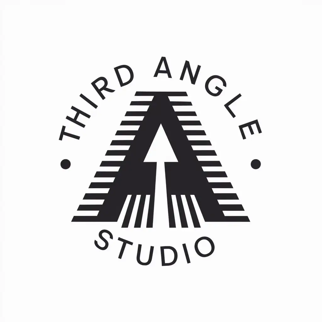 a vector logo design,with the text "Third Angle Studio", main symbol:perspective,Moderate,be used in Internet industry,clear background