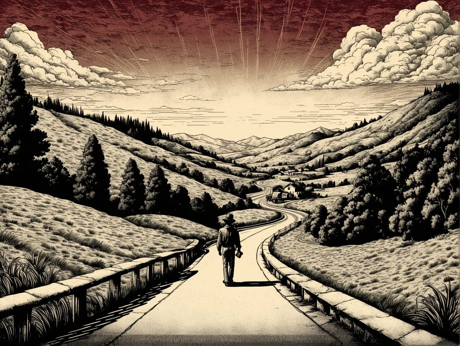 1970s-California-Highway-Scene-in-Retro-Engraving-Style