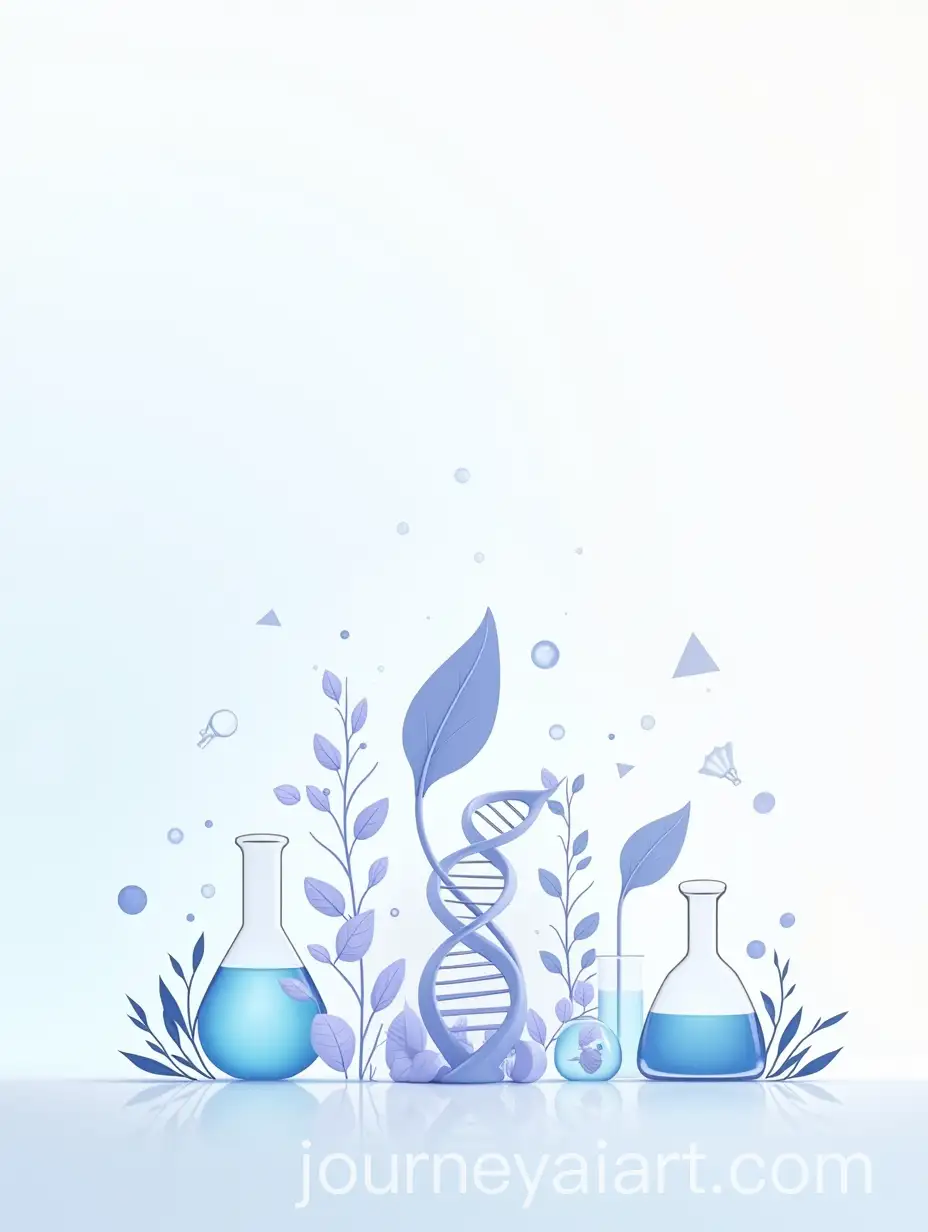 Minimalist-Scientific-Illustration-Blending-Nature-and-Biotechnology-with-DNA-and-Laboratory-Elements