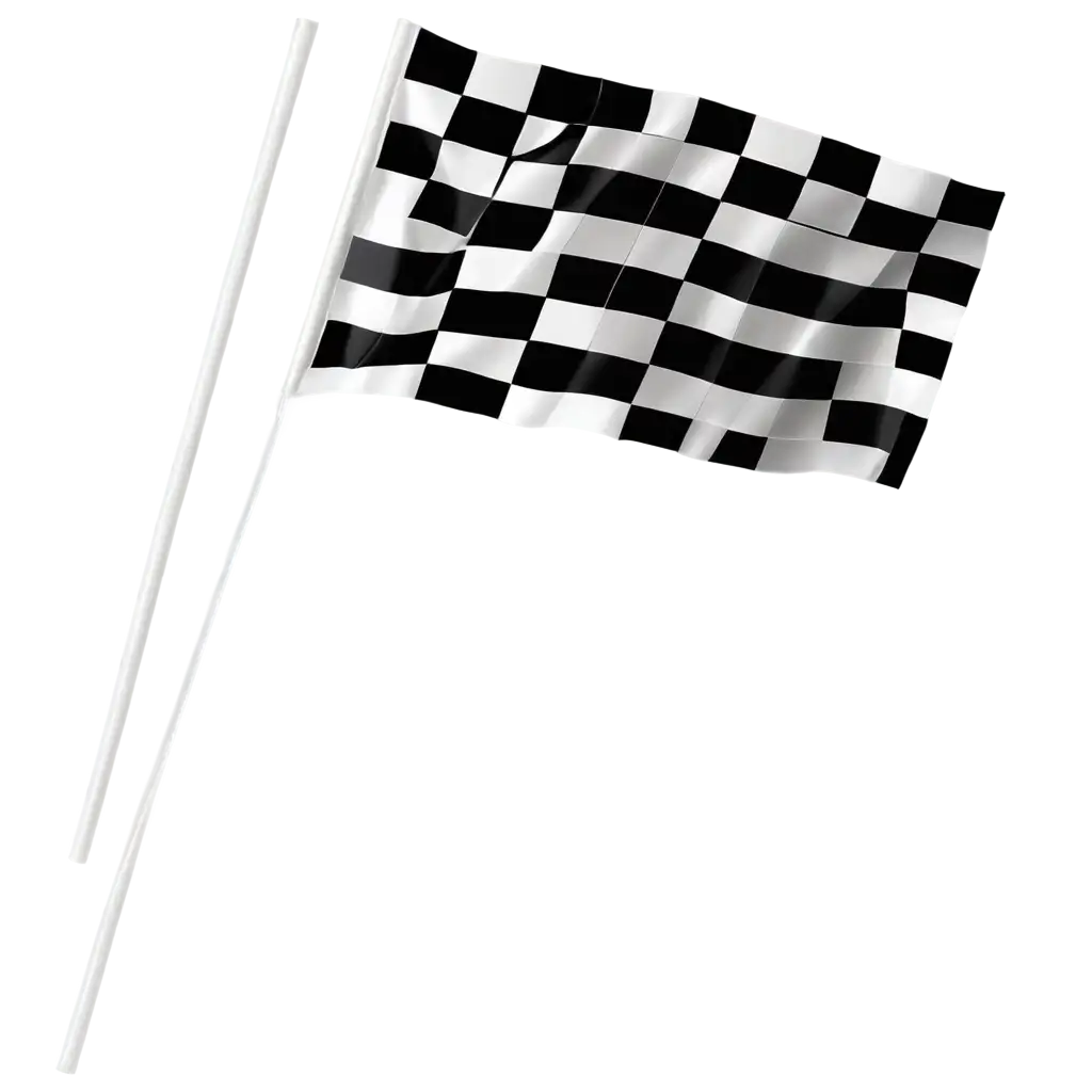 A checkered flag, simple flat design