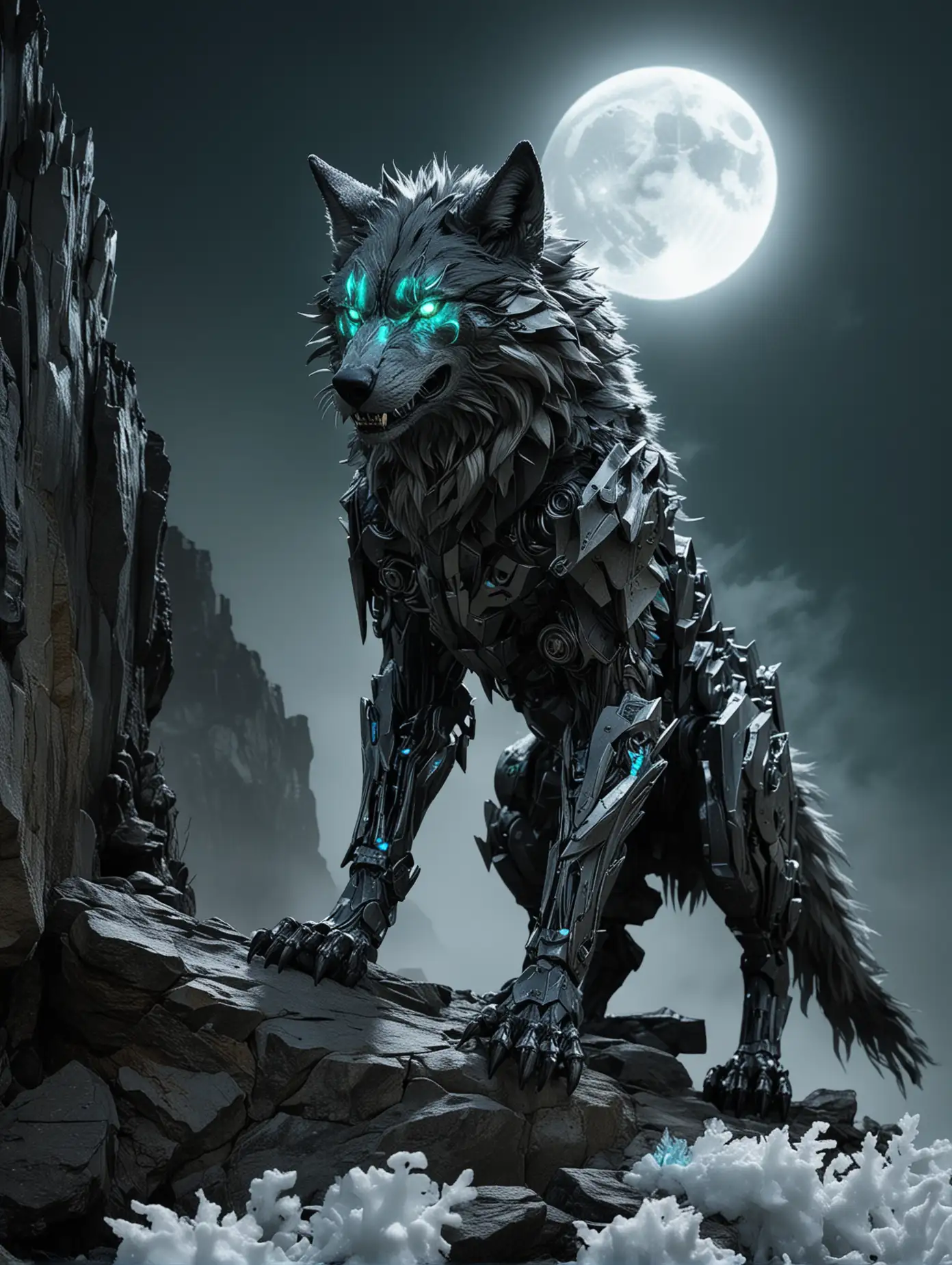 TransformerWolf-Hybrid-Crouching-on-Rocky-Cliff-Under-Full-Moon