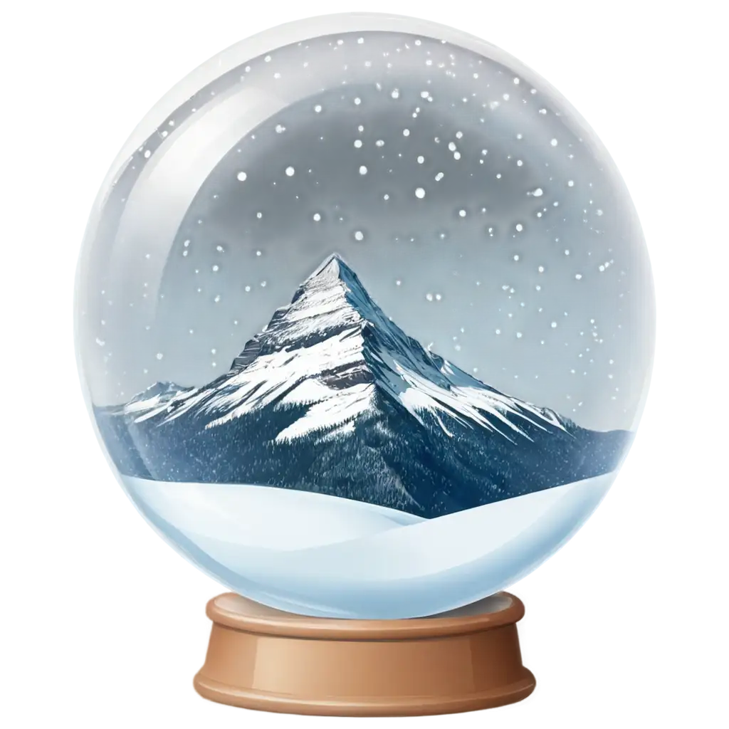 Beautiful-Snow-Globe-with-Mountain-PNG-Image-for-CrystalClear-Digital-Use