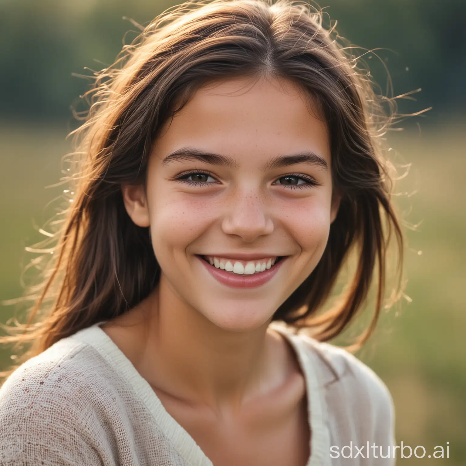 photograph of a girl smiling