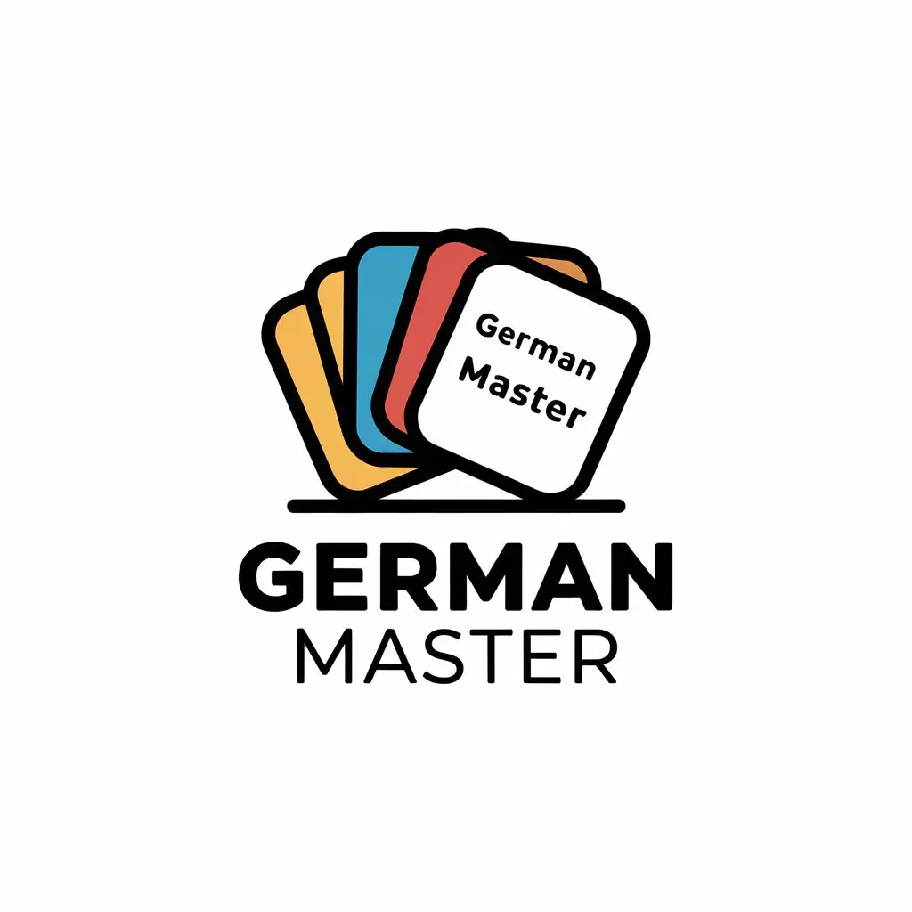 LOGO Design for German Master Flash Cards Symbol with Modern Style for Education Industry