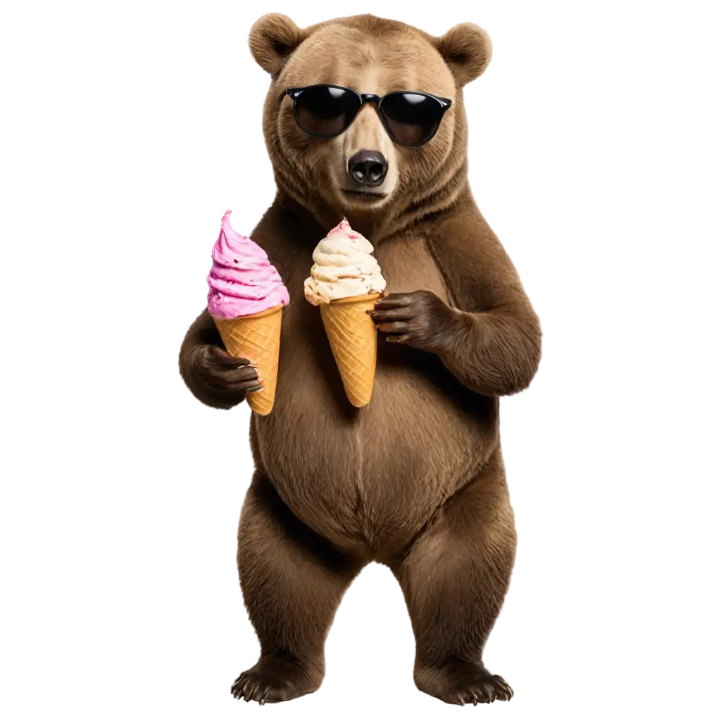 Bear-Eating-Ice-Cream-with-Sunglasses-PNG-Fun-and-Playful-Image-for-Creative-Projects