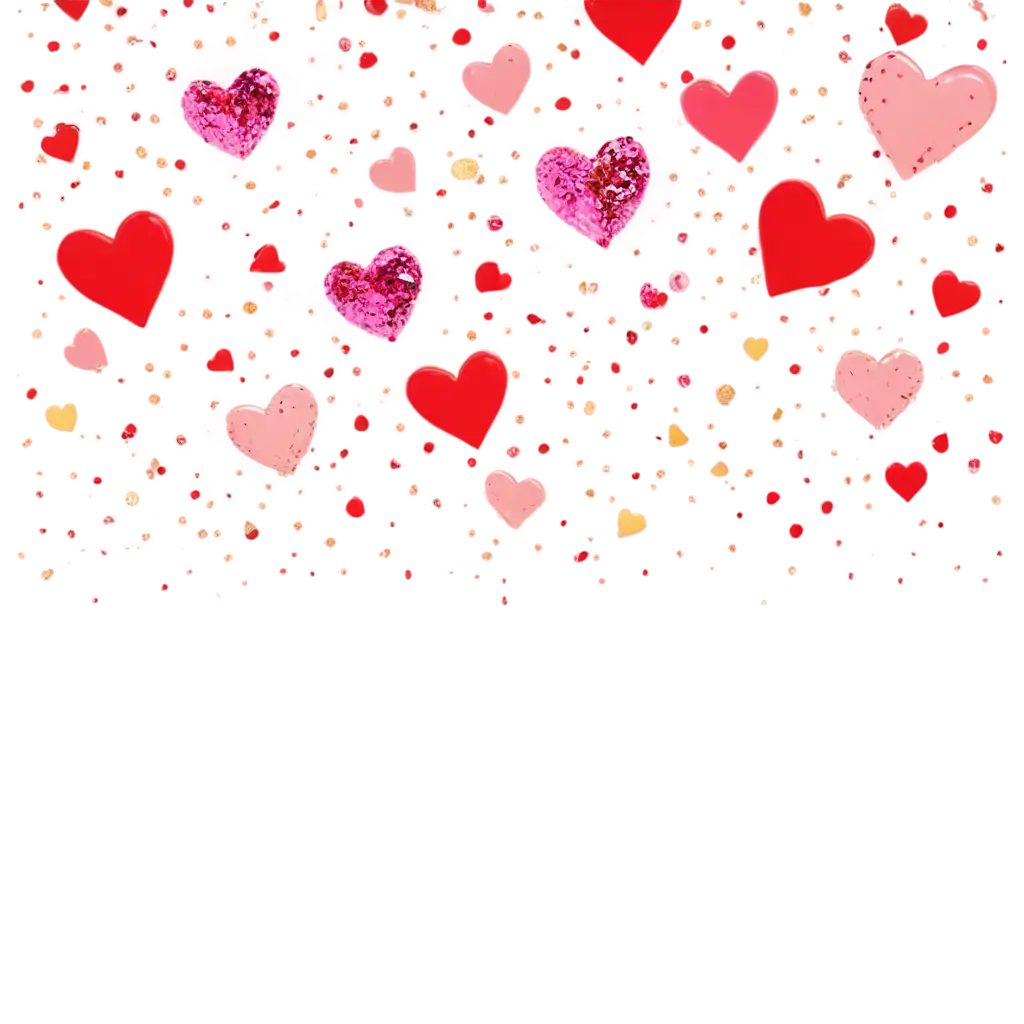 Sparkling-Confetti-Explosion-of-Red-Pink-and-Gold-HeartShaped-Pieces-PNG-Image-for-Celebrations-and-Special-Occasions