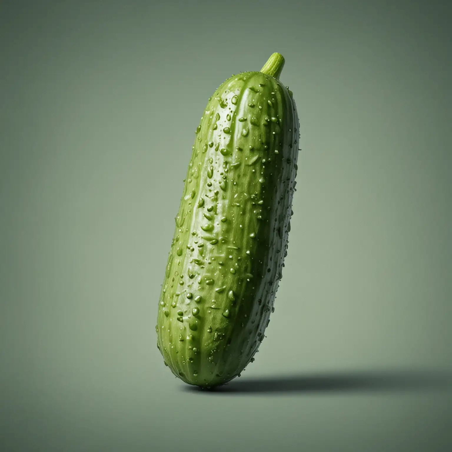 beautiful small cucumber, realism, contrasting background