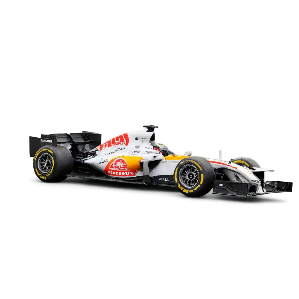 Side-View-PNG-of-a-F1-Race-Car-with-a-Wheel-Out-for-Repair-HighQuality-Automotive-Art