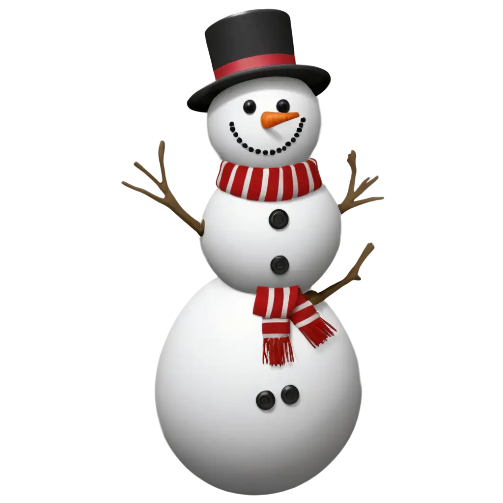 HighQuality-Snowman-PNG-Image-for-Versatile-Use-in-WinterThemed-Designs