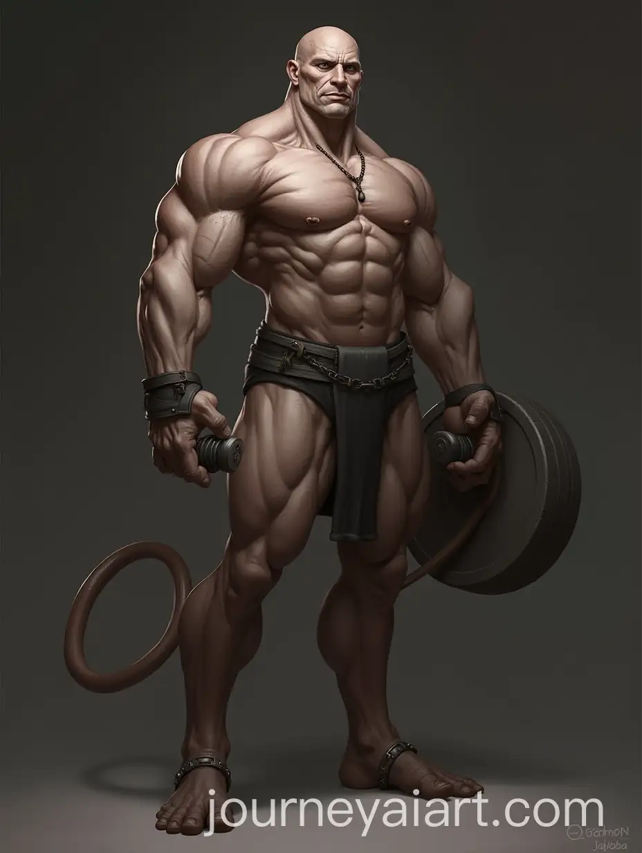 Pit-Bull-and-Human-Gym-Hybrid-Character-in-Action-Pose
