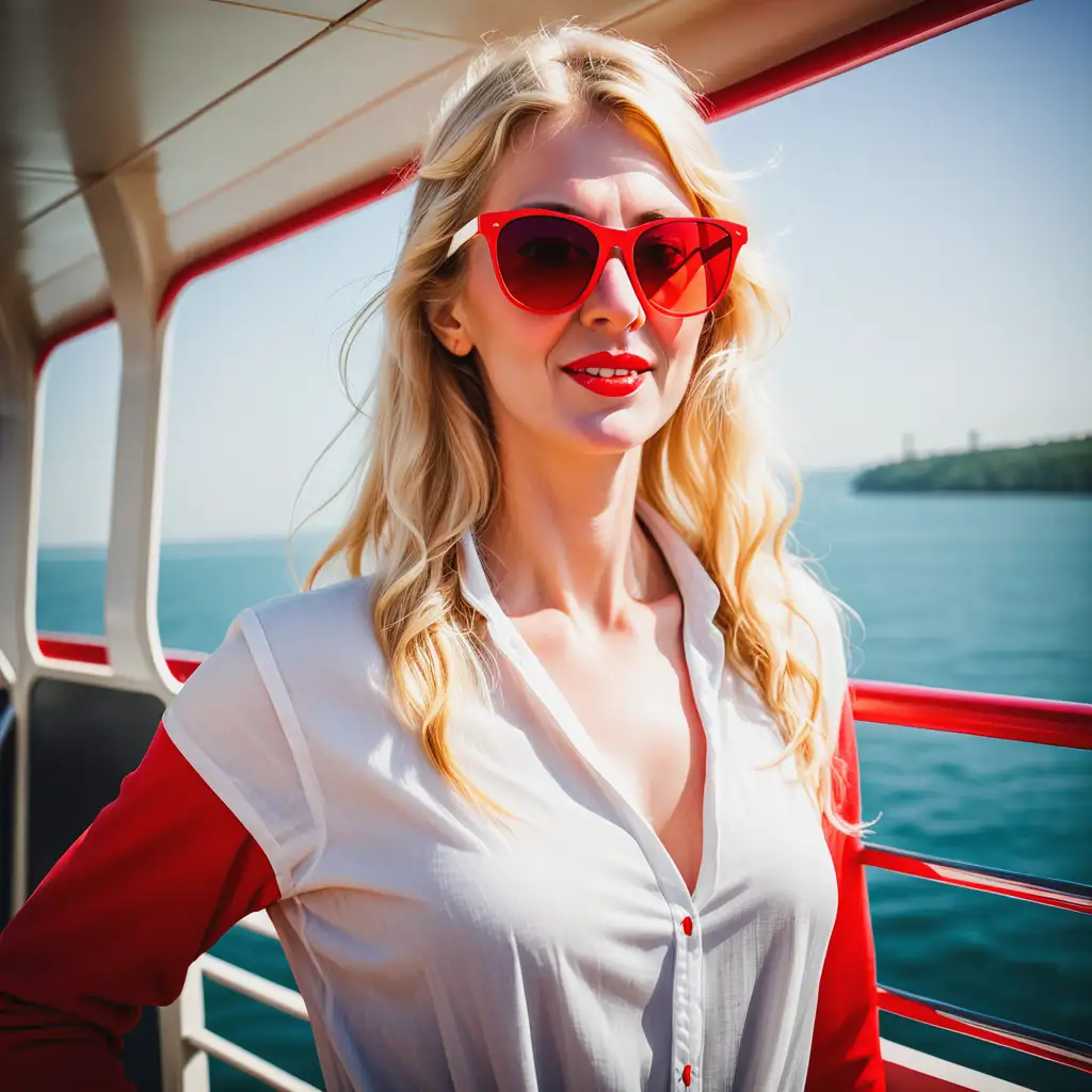 Tall-Blonde-Ferry-Woman-with-Red-Sunglasses