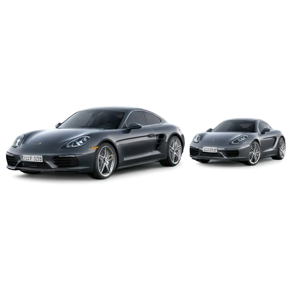 create an image of 3 cars next to each other, a porsche, a mercedez and some other