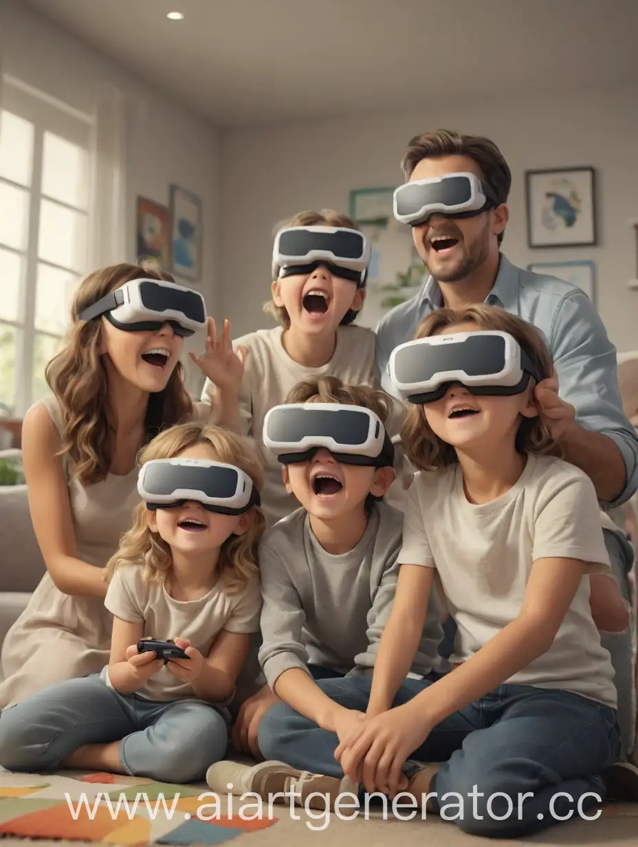 Family-Playing-with-Pico-4-Virtual-Reality-Glasses