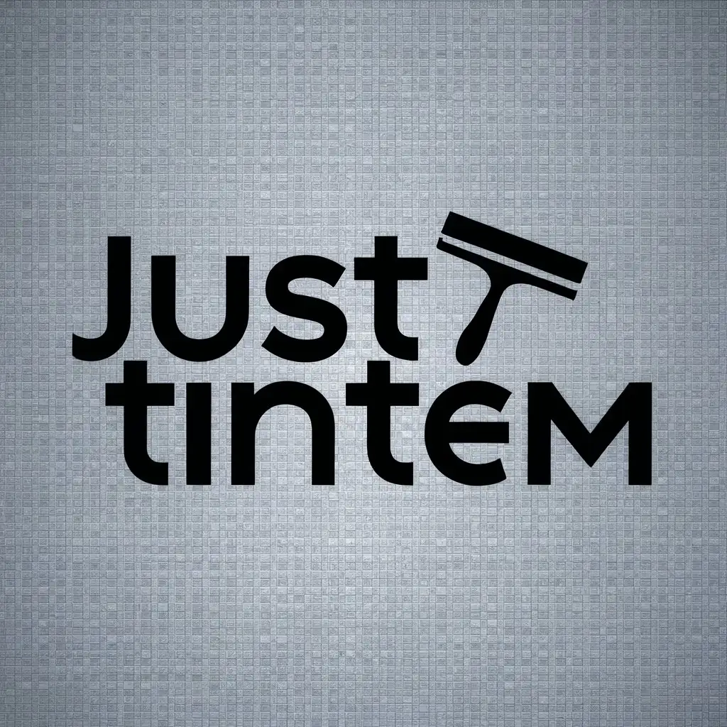 LOGO Design for Just TintEm Squeegee Symbol with Clear Background for Automotive Industry