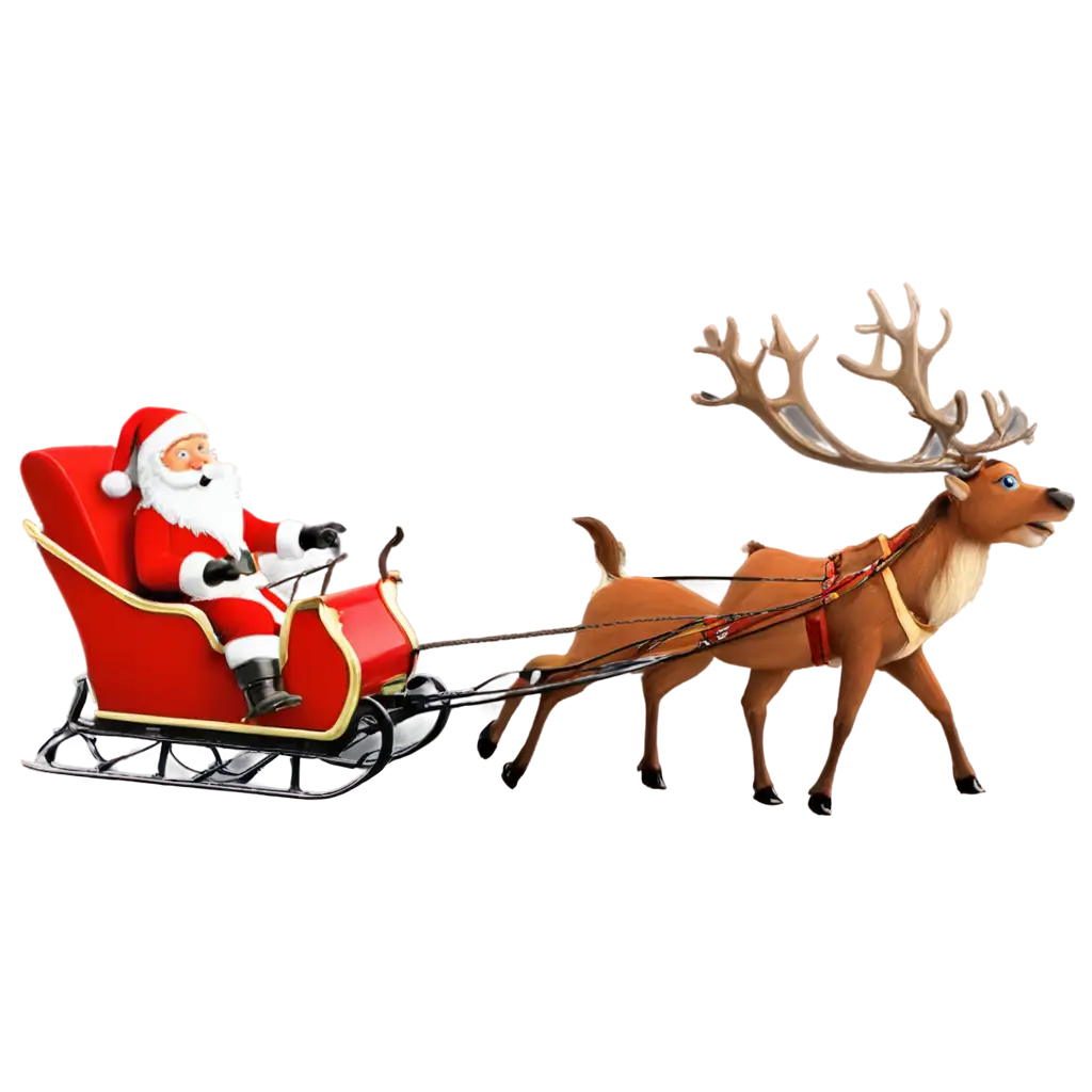 Santa-Claus-in-a-Sleigh-Pulled-by-Reindeer-PNG-Perfect-for-Holiday-Designs-and-Festive-Projects