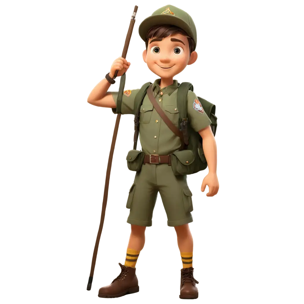 Cartoon-Boy-Student-in-Full-Scout-Uniform-PNG-Image-Roundfaced-Character-Design