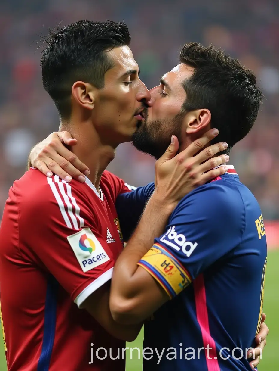 Ronaldo-and-Messi-Sharing-a-Moment-of-Affection