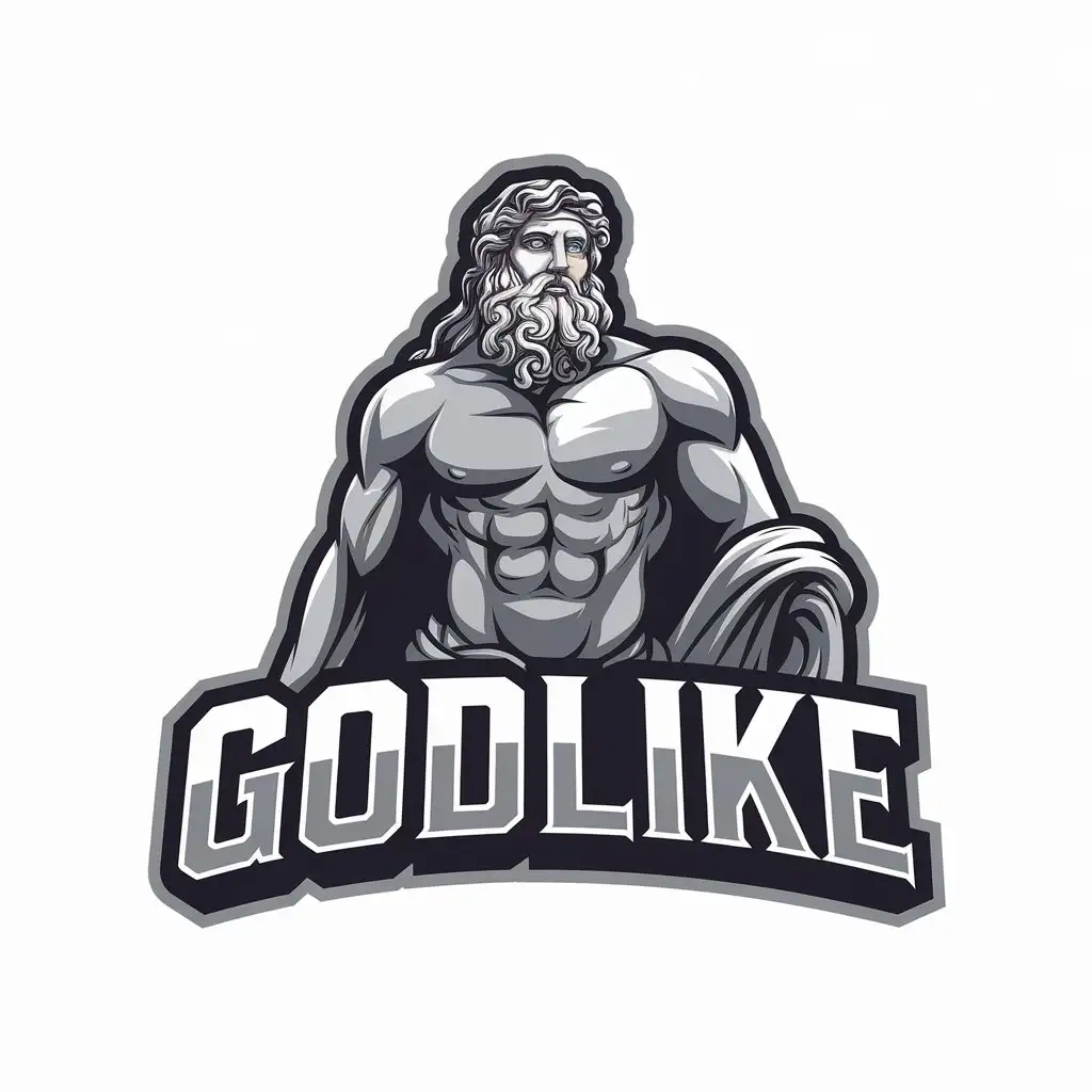 LOGO Design for Godlike Muscular Aesthetic Greek God Statue for Sports Fitness Industry