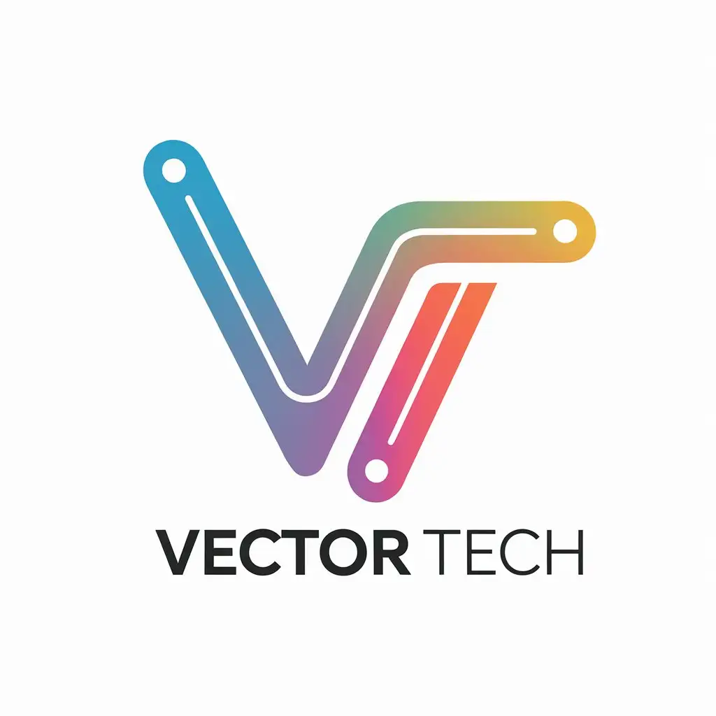 a vector logo design,with the text "vector tech", main symbol:a straight path progressive,Moderate,be used in Technology industry,clear background