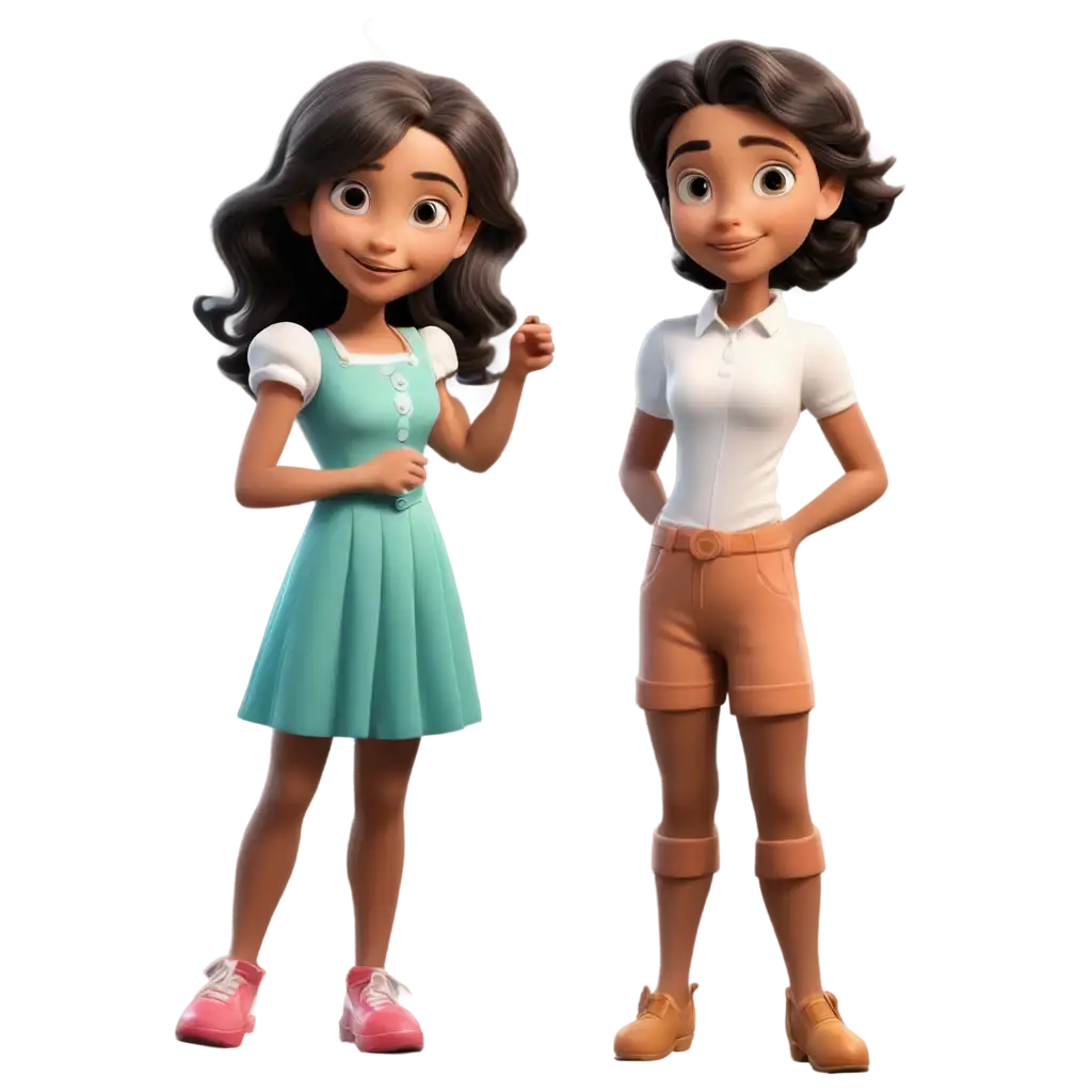 3D-Disney-PixarStyle-3YearOld-Girl-PNG-Illustration