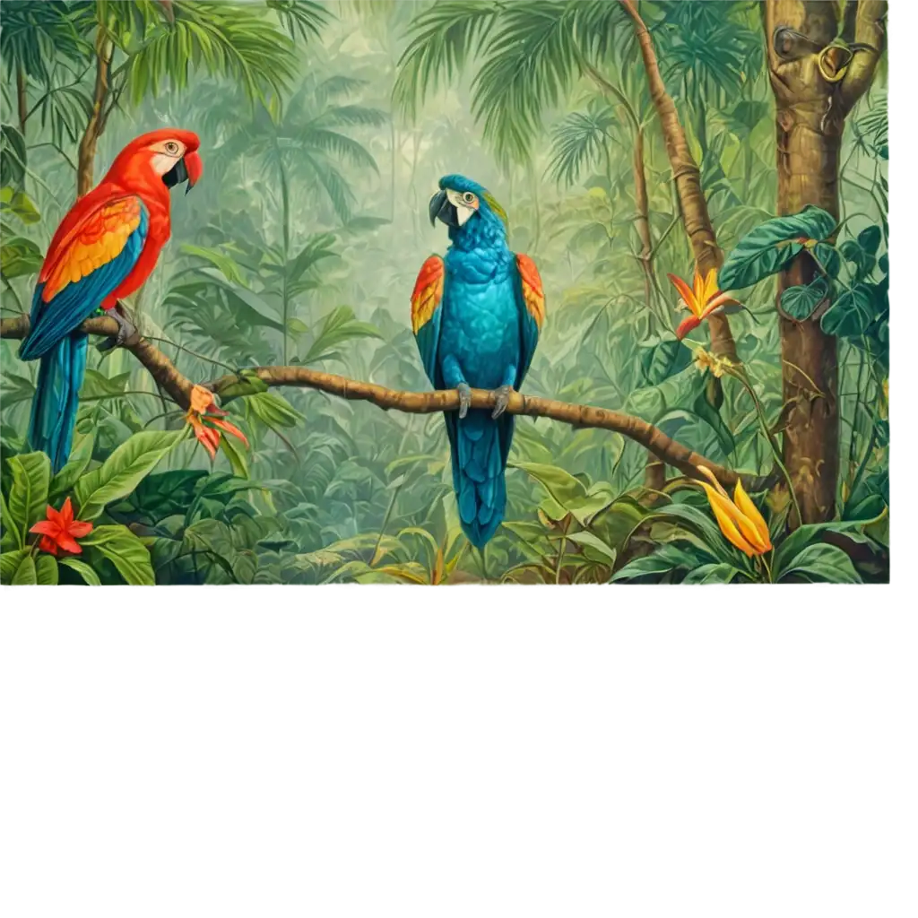 VibrantPNG-Image-Usage-Scenarios-Tropical-Forest-with-Exotic-Birds-PNG-Image-HighQuality-and-Clear-for-Multiple-Uses