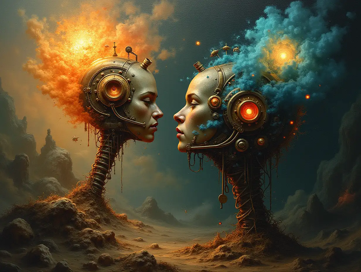 Surrealistic questions for the artificial unconscious of Steampunk