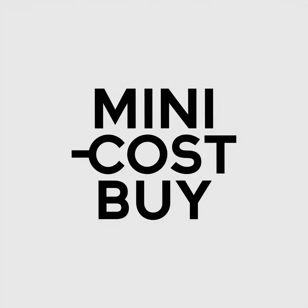 a vector logo design,with the text "MiniCostBuy", main symbol:online shopping,Minimalistic,be used in Internet industry,clear background