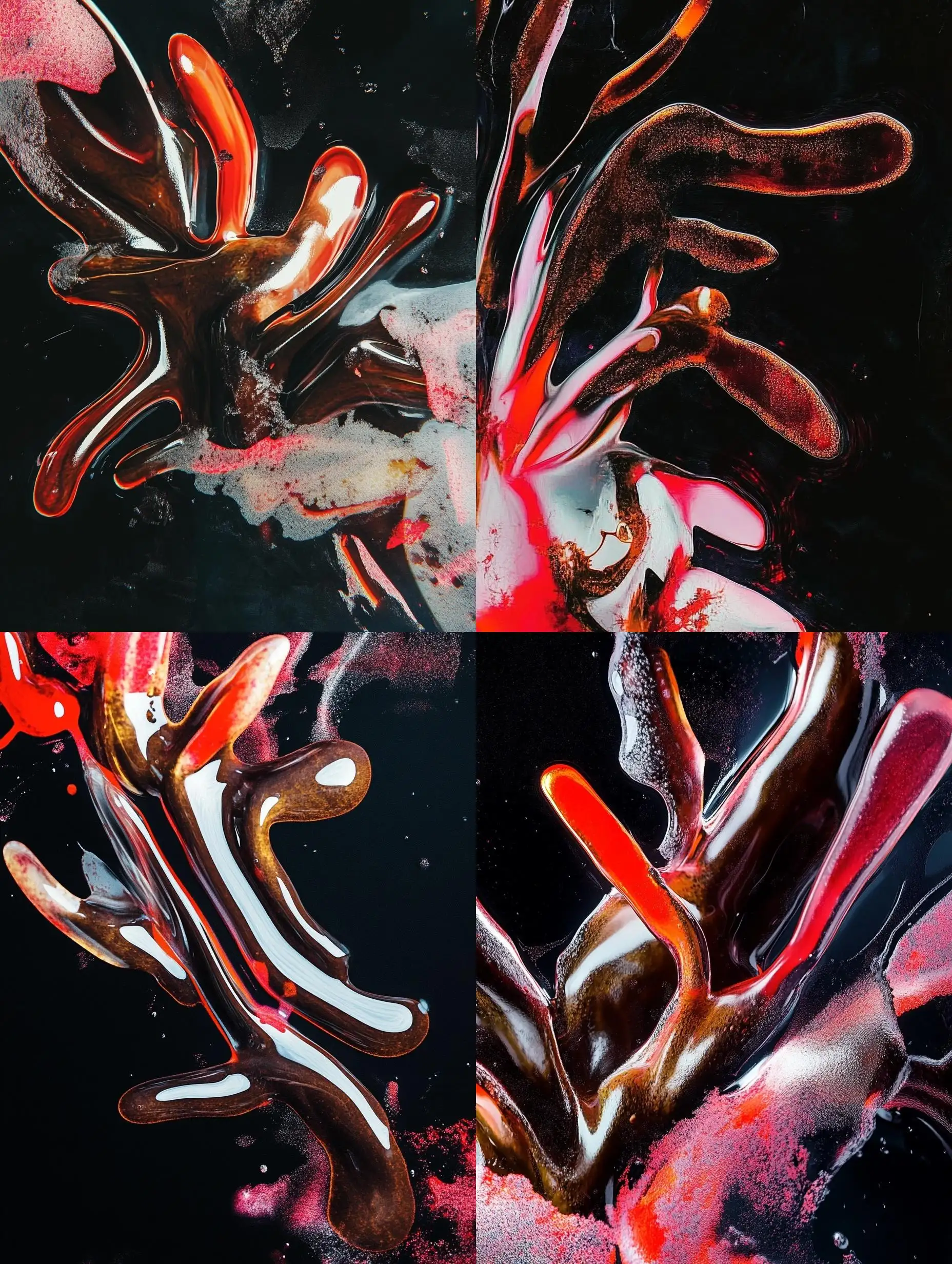 Surreal-Liquid-Art-on-Black-Red-and-Blue-Background