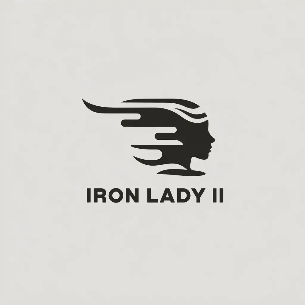 LOGO Design for Iron Lady II Wind Symbol with Moderate Style for Sports Fitness Industry