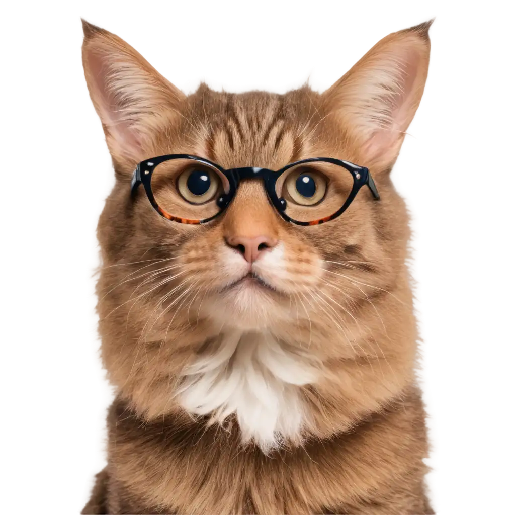 Cat-Wearing-Glasses-PNG-Playful-Feline-Fashion-with-Clear-Image-Quality