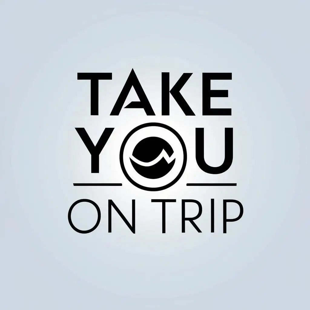 a vector logo design,with the text "take you on a trip", main symbol:travel,Minimalistic,be used in Travel industry,clear background