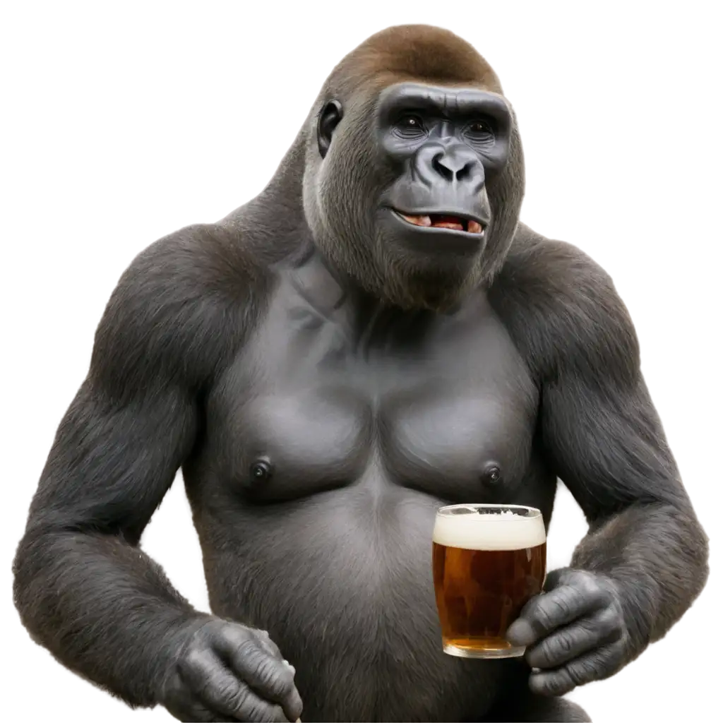 Happy-Gorilla-Drinking-Beer-PNG-Image-Cheerful-Ape-Enjoying-a-Cold-Brew