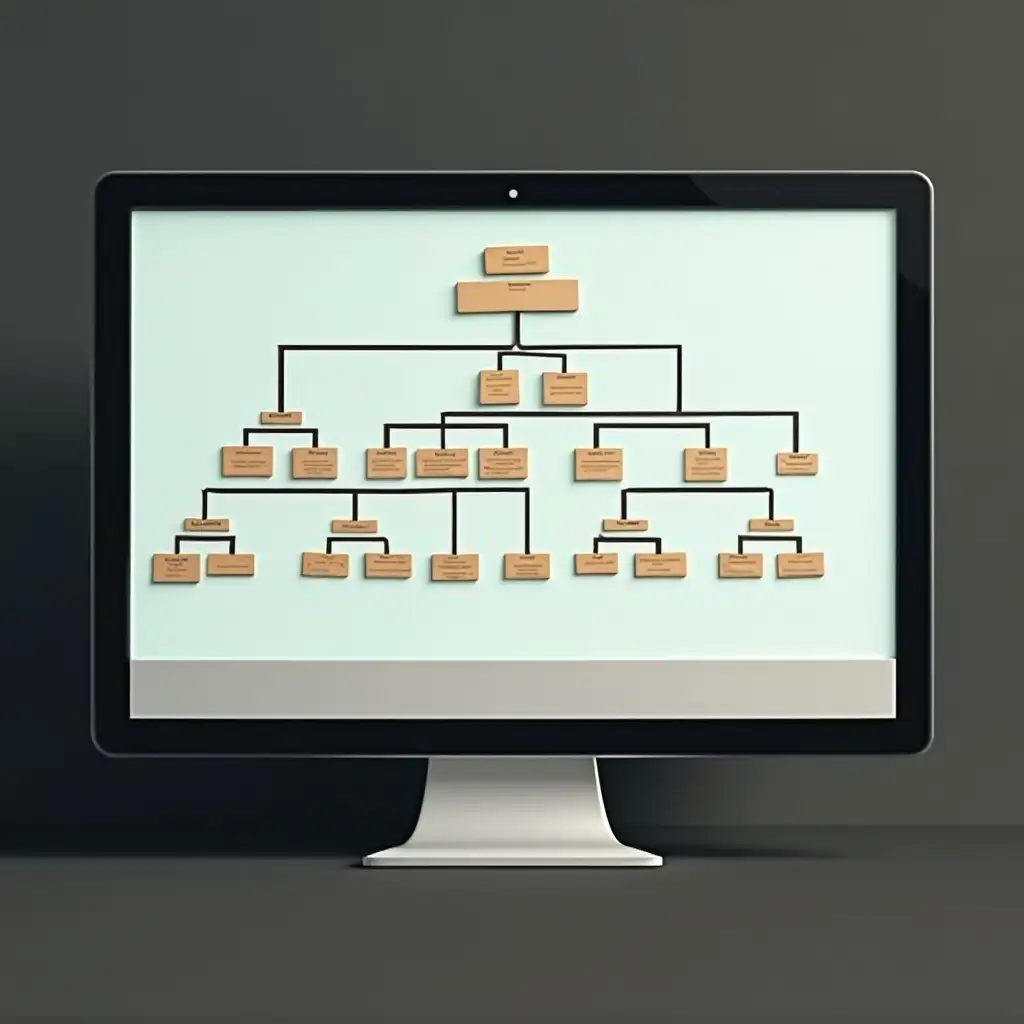 a family tree depicted on a computer screen