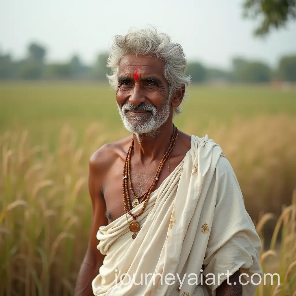 MiddleAged-Beggar-in-White-Dhoti-on-Indian-Farm