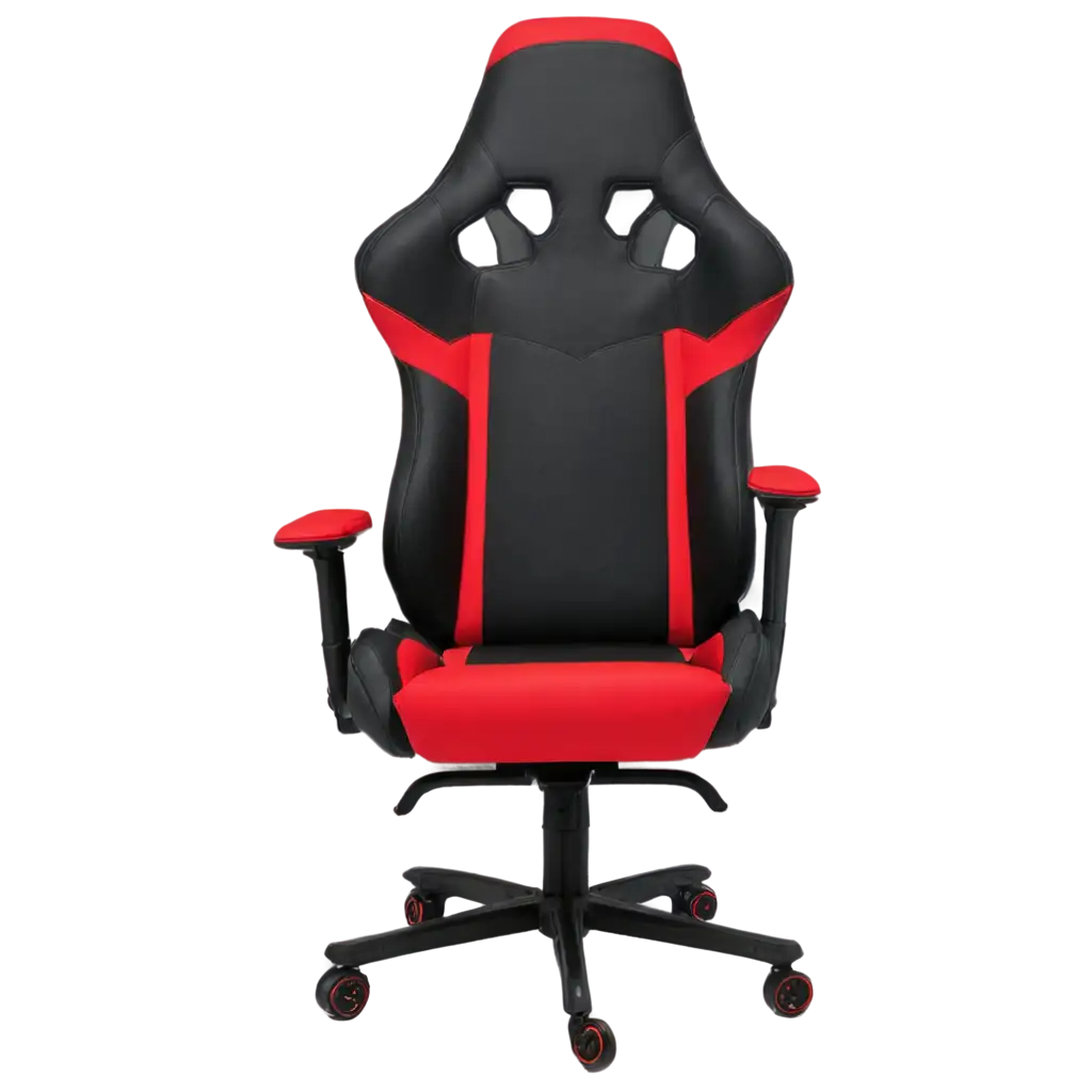 HighQuality-PNG-of-Red-and-Block-Colour-Gaming-Chair-for-Stunning-Visuals