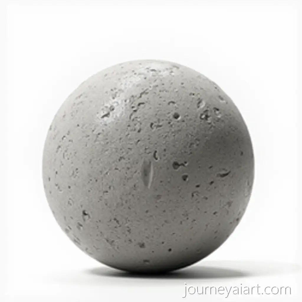 Hyperrealistic-Concrete-Ball-with-DetailedAI-Image-Prompt-Expansion-Texture-on-White-Background