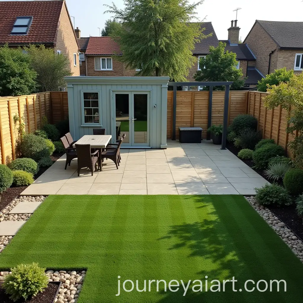 Garden-Design-with-Pergolas-Shed-and-Patio-Seating-Area