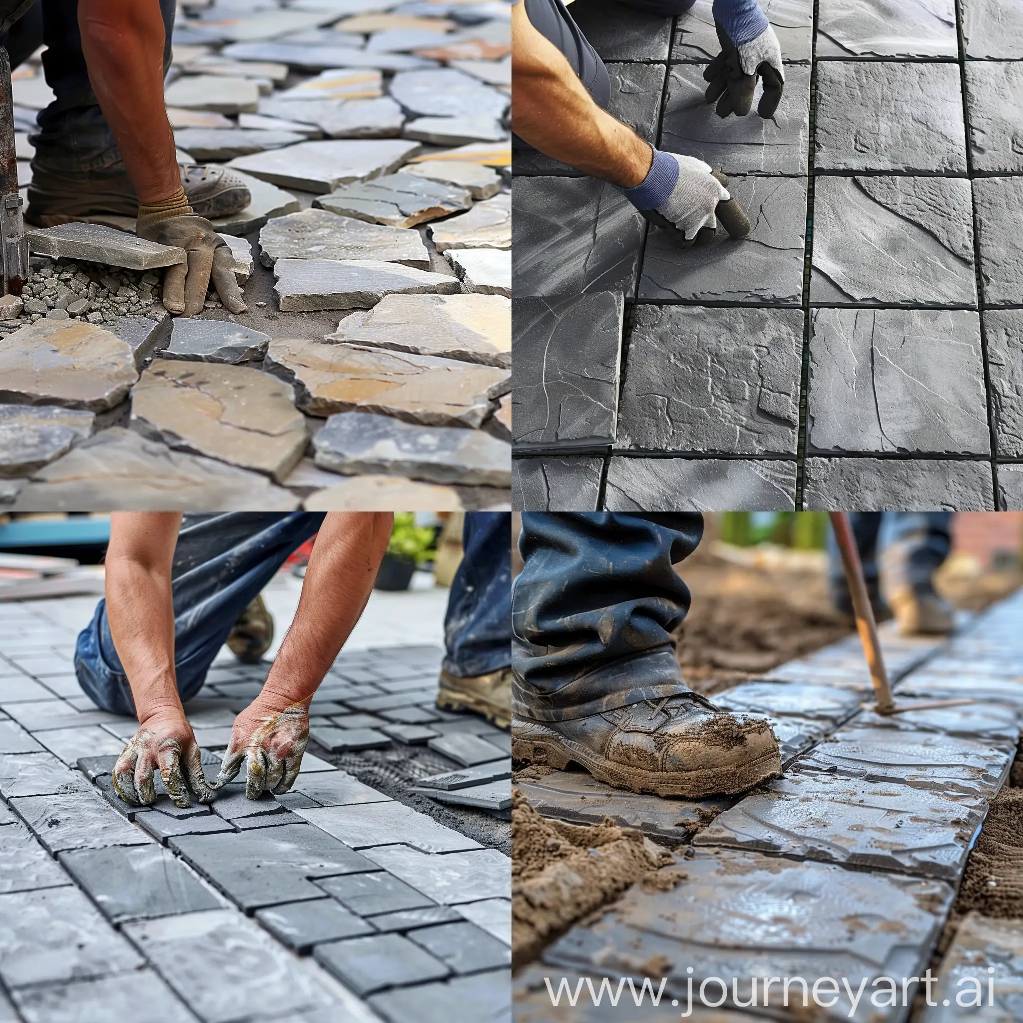 Installing-Paving-Slab-Tiles-Outdoors