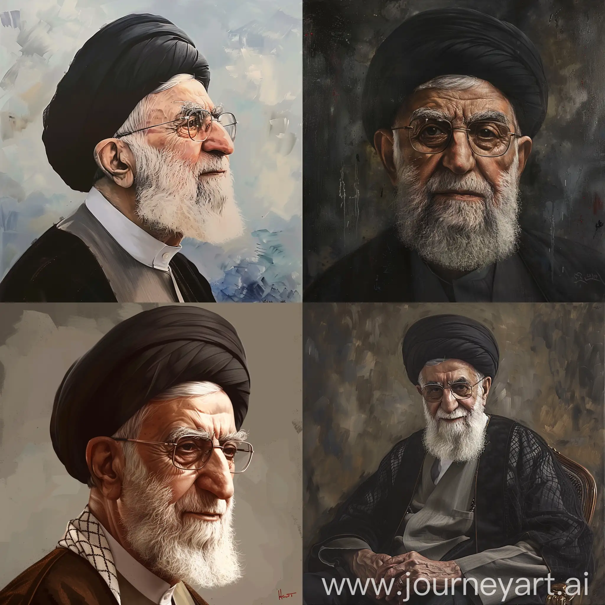 Ayatollah-Khamenei-Portrait-in-Traditional-Attire