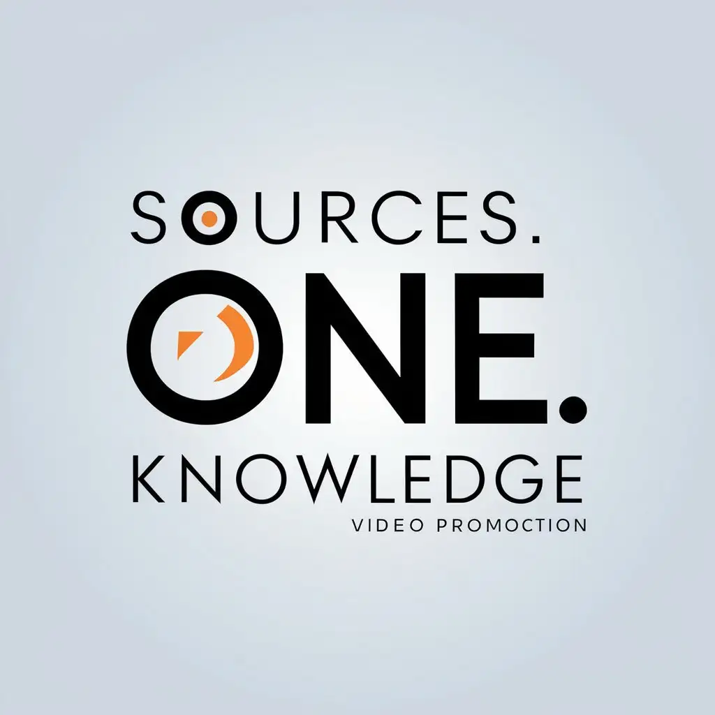 a vector logo design,with the text "sources one knowledge", main symbol:Knowledge pay, video production, ad promotion,Minimalistic,be used in Internet industry,clear background