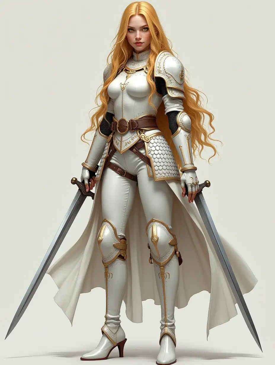 Young-Female-Warrior-with-Golden-Hair-and-Luminous-Eyes-in-White-Armor