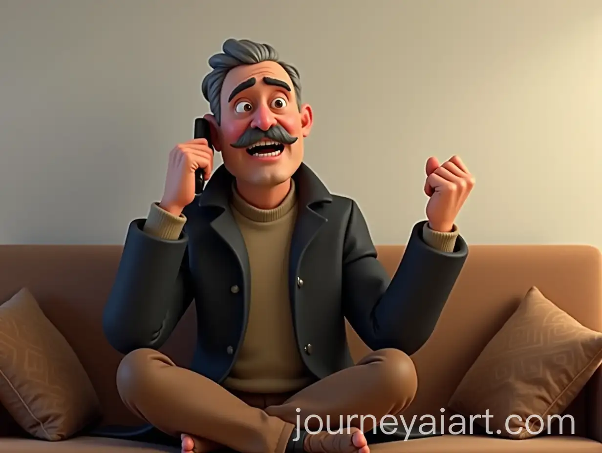 Angry-Turkish-Man-Talking-on-Phone-in-3D-Cartoon-Style