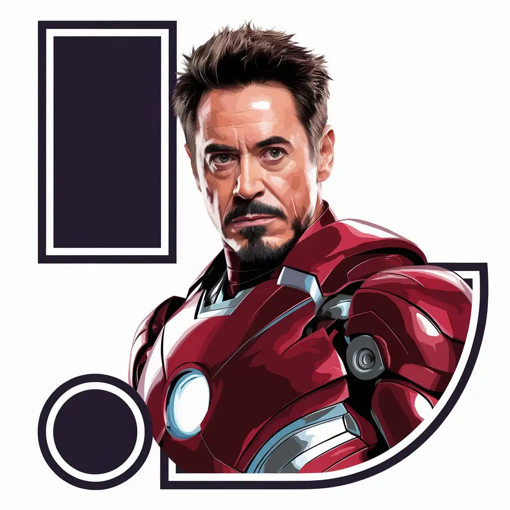 LOGO Design for Education Industry Robert Downey Jr as Iron Man Teaching Math with Enthusiastic Students in Class