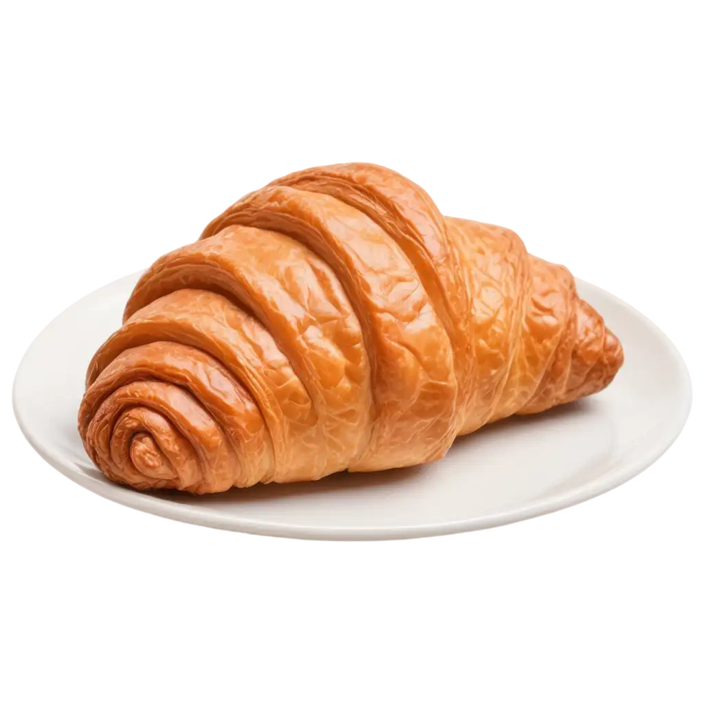 Croissant-on-a-Plate-PNG-Image-Perfect-for-Digital-Designs-and-HighQuality-Projects