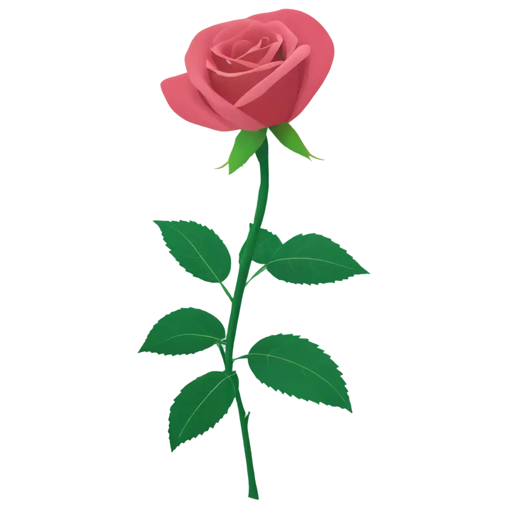 SEOOptimized-PNG-Rose-Image-Captivating-Flat-Design-in-SVG-Style